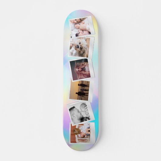 Creëer Uw Eigen Schattigee Meisje Regenboog Modern Skateboard (Voorkant)