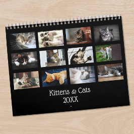 Creëer Uw eigen Schattigee zwarte Hoesje Pet Photo Kalender