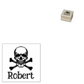 Creëer uw eigen schedelhandtekening rubberstempel (Gestempeld)