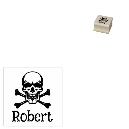 Creëer uw eigen schedelhandtekening 	rubberstempel (Gestempeld)