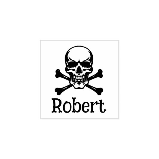 Creëer uw eigen schedelhandtekening rubberstempel (Afrduk)