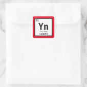 Creëer uw eigen scheikundig element vierkante sticker (Tas)