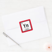Creëer uw eigen scheikundig element vierkante sticker (Envelop)