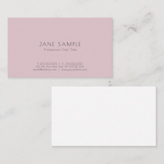 Creëer Uw eigen, schone en elegante vormgeving Visitekaartje (Voorkant / Achterkant)