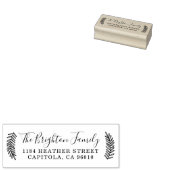 Creëer Uw eigen script familienaam retouradres Rubberstempel (Gestempeld)