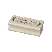 Creëer Uw eigen script familienaam retouradres Rubberstempel (Stempel)