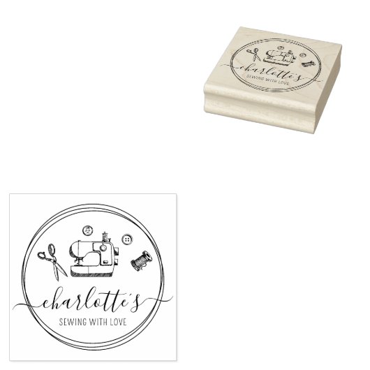 Creëer uw eigen script naaien 	rubberstempel (Gestempeld)