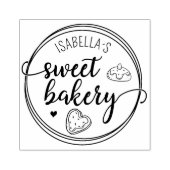 Creëer uw eigen script Sweet Bakery Rubberstempel (Afrduk)
