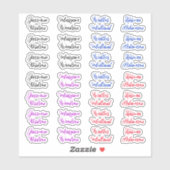 Creëer uw eigen script volledige naam (aangepaste  sticker (Vel)