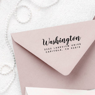 Creëer Uw eigen scriptadres voor naam van de famil Rubberstempel