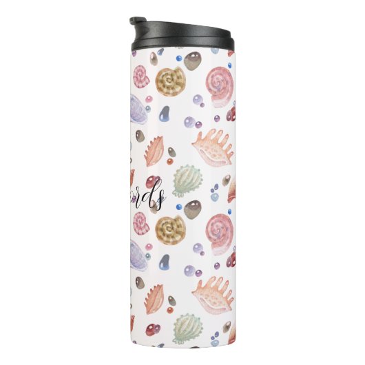 Creëer Uw eigen Sea Shells Beach Thermosbeker (Geroteerd rechts)