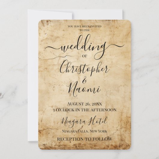 Creëer uw eigen sepia  rustiek papier kaart (Voorkant)