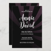 Creëer uw eigen Shadow Stripes bruiloft Kaart (Voorkant / Achterkant)