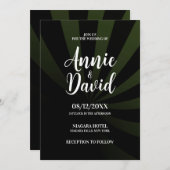 Creëer uw eigen Shadow Stripes bruiloft Kaart (Voorkant / Achterkant)