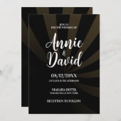 Creëer uw eigen Shadow Stripes bruiloft Kaart (Voorkant / Achterkant)