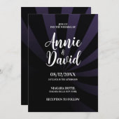 Creëer uw eigen Shadow Stripes bruiloft Kaart (Voorkant / Achterkant)