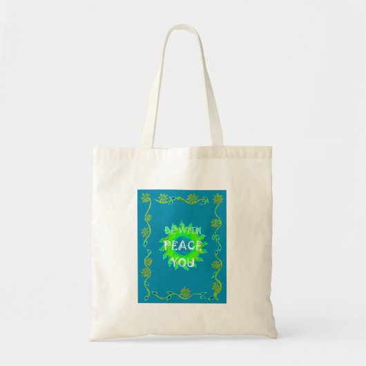 Creëer uw eigen Shalom-vrede altijd bij u Tote Bag (Voorkant)