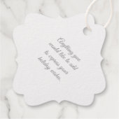 Creëer Uw eigen Silver Foil Snowflake Cross Bedankjes Labels (Achterkant)