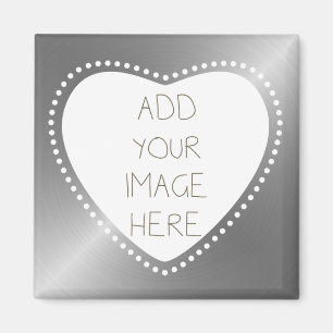 Creëer Uw eigen Silver Heart Magneet
