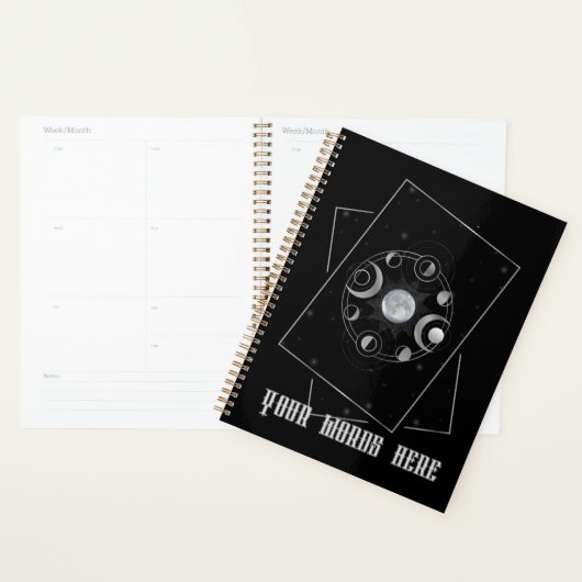Creëer Uw eigen Silver Triple Moon Phases Tarot Planner (Display)