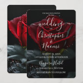 Creëer uw eigen single Red Rose close-up Kaart (Voorkant / Achterkant)