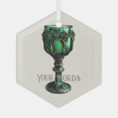 Creëer Uw eigen smaragdgroene kelk Glas Ornament (Voorkant)