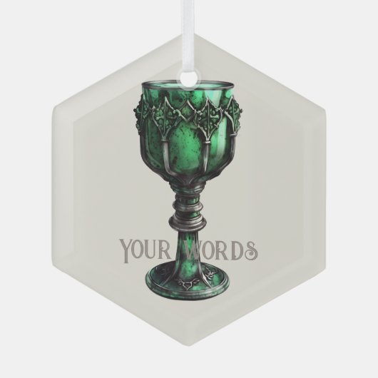 Creëer Uw eigen smaragdgroene kelk Glas Ornament (Voorkant)