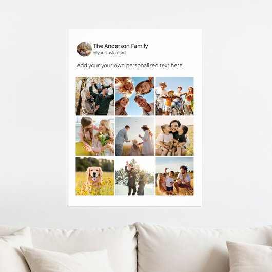 Creëer uw eigen social media fotocollage Poster