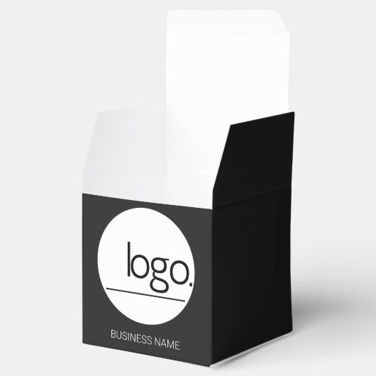 CREËER UW EIGEN SOFISTICATEERD LOGO ZWARTE BEDRIJF BEDANKDOOSJES (Geopend)