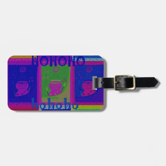 Creëer Uw eigen speciale Santa HoHoho Pop Art Bagagelabel (Voorkant horizontaal)