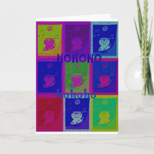 Creëer Uw eigen speciale Santa HoHoho Pop Art Feestdagen Kaart