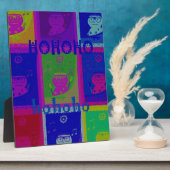 Creëer Uw eigen speciale Santa HoHoho Pop Art Fotoplaat (Zijkant)