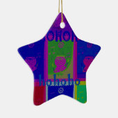 Creëer Uw eigen speciale Santa HoHoho Pop Art Keramisch Ornament (Rechts)