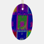 Creëer Uw eigen speciale Santa HoHoho Pop Art Keramisch Ornament (Rechts)