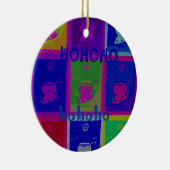 Creëer Uw eigen speciale Santa HoHoho Pop Art Keramisch Ornament (Rechts)