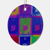 Creëer Uw eigen speciale Santa HoHoho Pop Art Keramisch Ornament (Links)