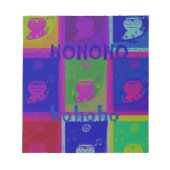 Creëer Uw eigen speciale Santa HoHoho Pop Art Notitieblok (Voorkant)