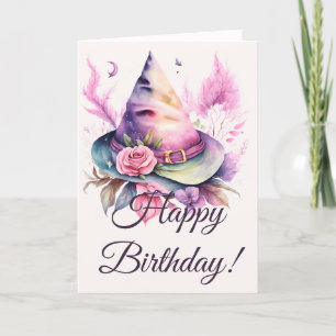 Creëer Uw eigen Spring Rainbow Witch Pet Roos Feestdagen Kaart