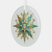 Creëer Uw Eigen Steampunk Yule Snowflake Glas Ornament (Voorkant links)