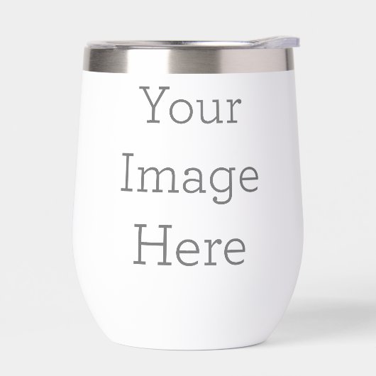 Personaliseerbare Waterfles Stijl: Wijntumbler, Maat: 325 ml, Kleur: Wit (Links)