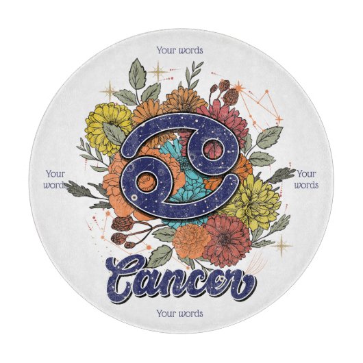 Creëer Uw eigen sterrenaltaarbord met bloemkanker Snijplank (Voorkant)