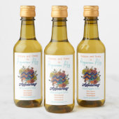 Creëer Uw eigen sterrenbloem Aquarius Wijn Etiket (Flessen)