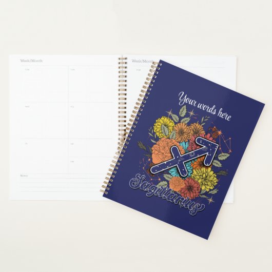 Creëer Uw eigen sterrenbloem Boogschutter Zodiac Planner (Display)