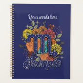 Creëer Uw eigen sterrenbloem Schorpioen Dierenriem Planner (Voorkant)