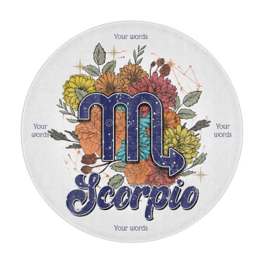 Creëer Uw eigen sterrenbloem Schorpioenaltaarbord Snijplank (Voorkant)