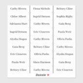 Creëer Uw eigen Sticker voor aangepaste gastnaam (Vel)