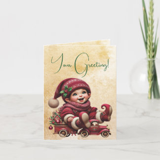 Creëer uw eigen stijl kerstgnoom feestdagen kaart
