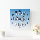 Creëer Uw eigen stijlvolle Afbeelding Sjabloon Vierkante Klok (Huis)