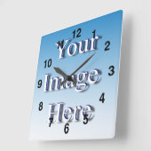 Creëer Uw eigen stijlvolle Afbeelding Sjabloon Vierkante Klok (Hoek)