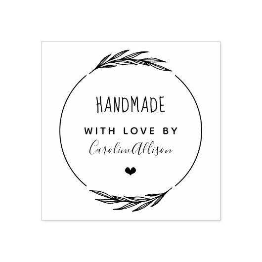 Creëer uw eigen stijlvolle handheld met liefde 	rubberstempel (Afrduk)